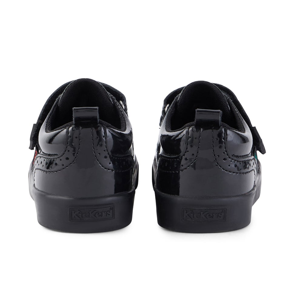 Junior Girls Tovni Brogue Shoe Patent Leather Black