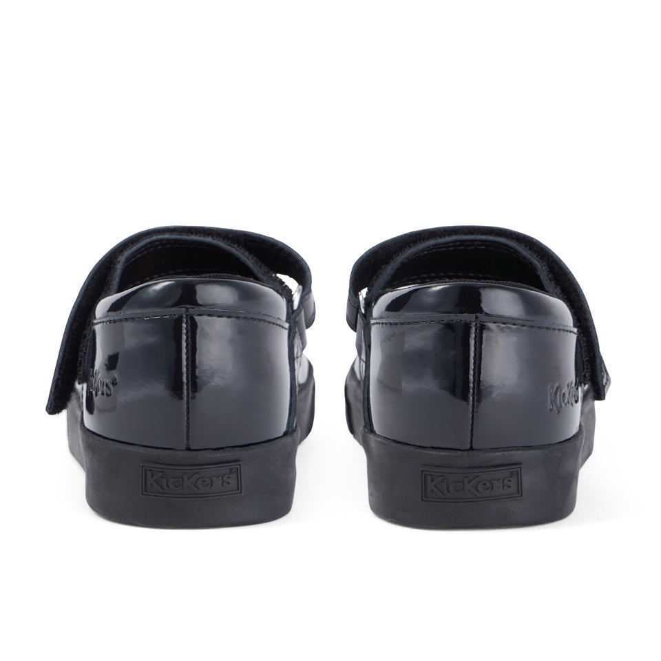 Junior Girls Tovni Brogue MJ Patent Leather Black