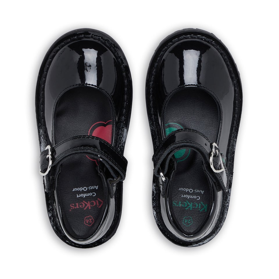 Infant Girls Adlar Heart Mj Patent Leather Black