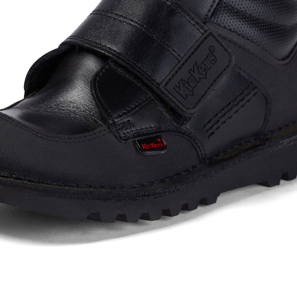 Junior Boys Kick Mid Scuff Leather Black