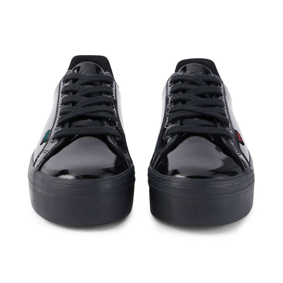 Youth Womens Tovni Stack Patent Leather Black