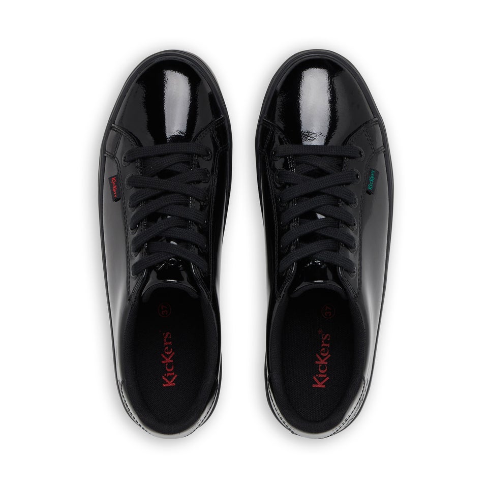 Youth Womens Tovni Stack Patent Leather Black