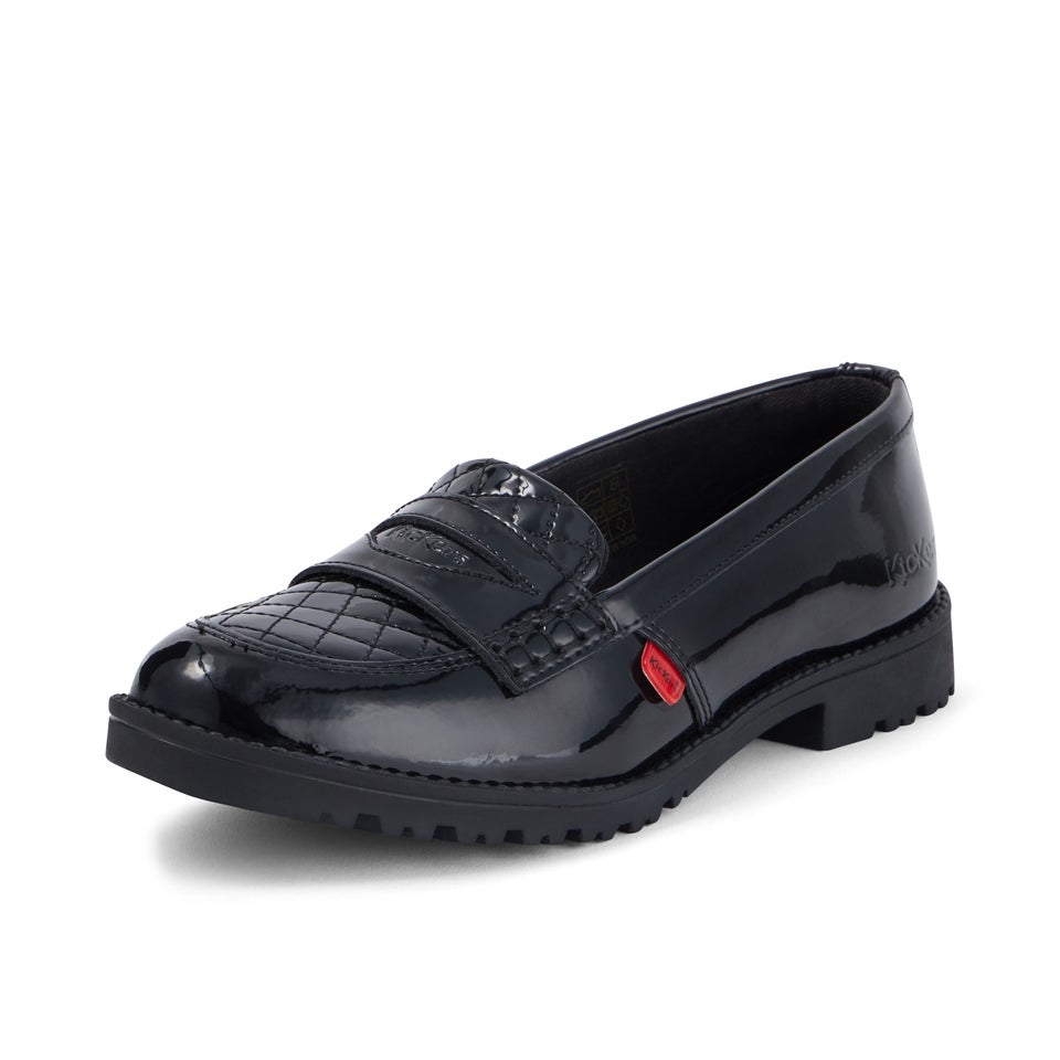 Youth Womens Lachly Quilted Loafer Patent Leather Black