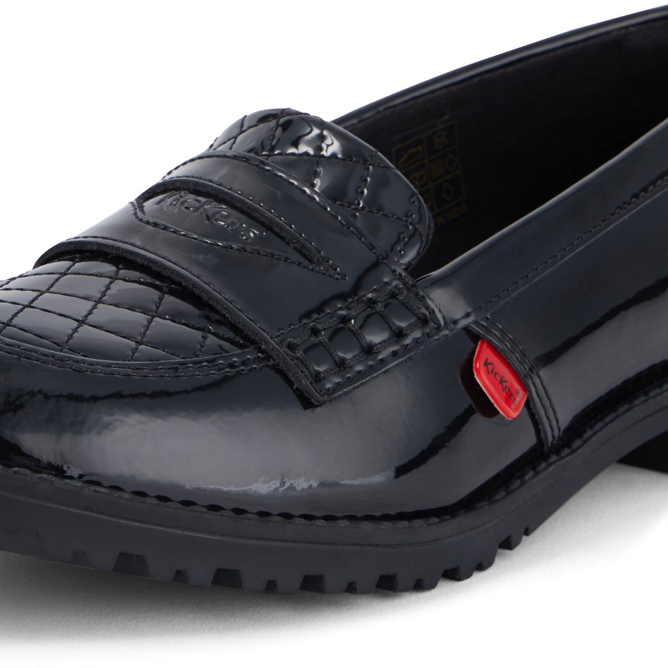 Youth Womens Lachly Quilted Loafer Patent Leather Black