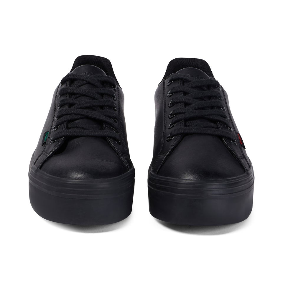 Youth Womens Tovni Stack Leather Black