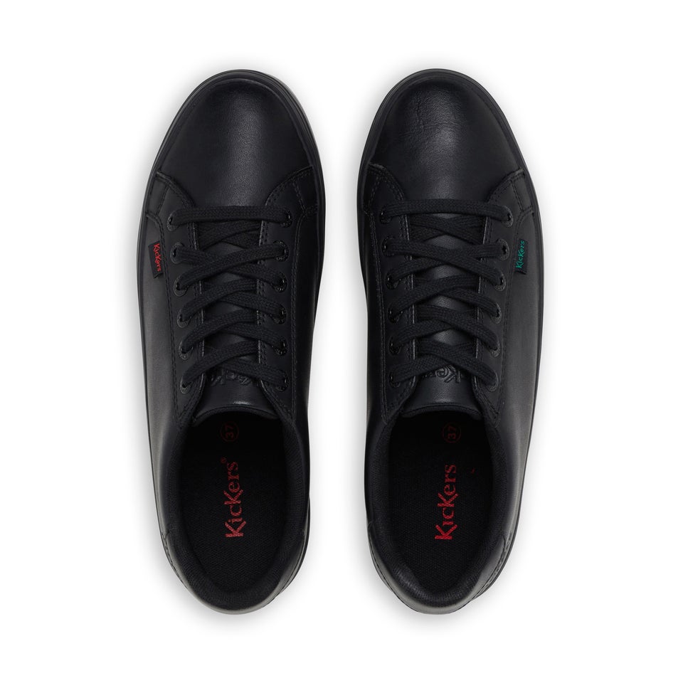 Youth Womens Tovni Stack Leather Black