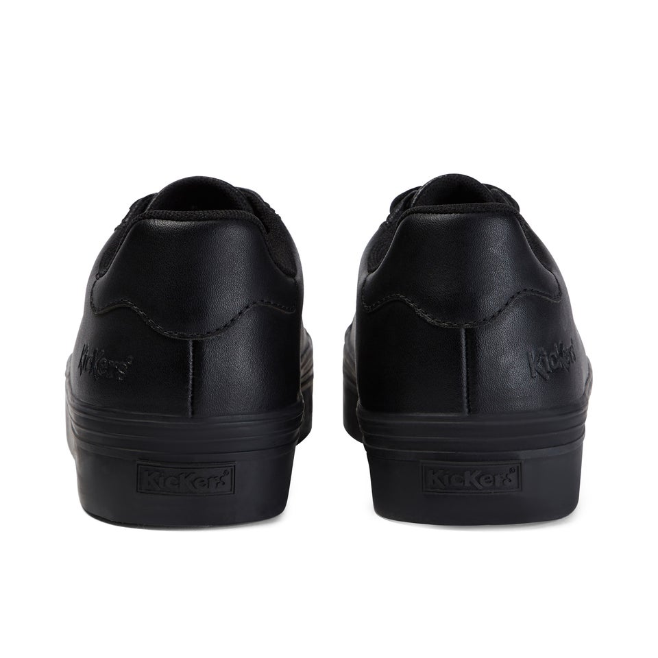 Youth Womens Tovni Stack Leather Black