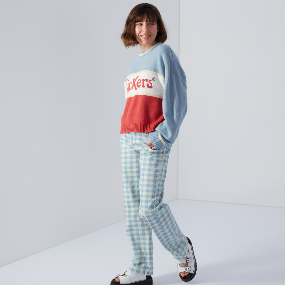 Women's Knit Jumper Blue/Pink