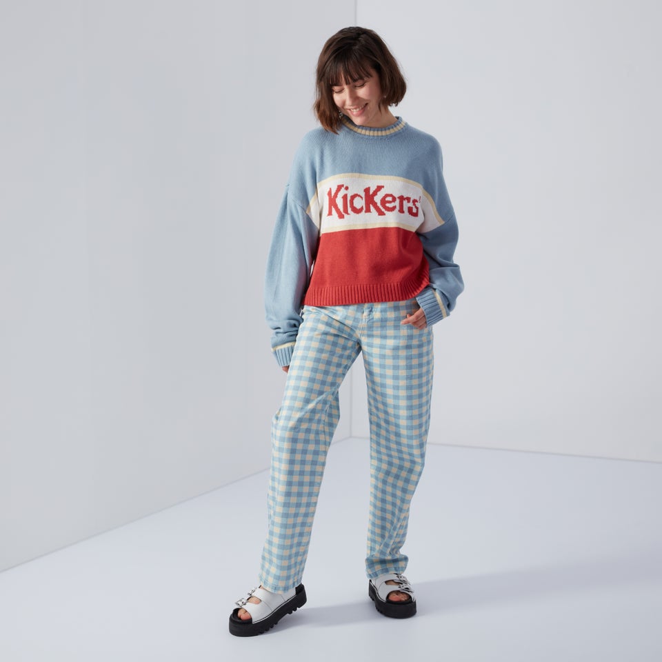 Women's Knit Jumper Blue/Pink