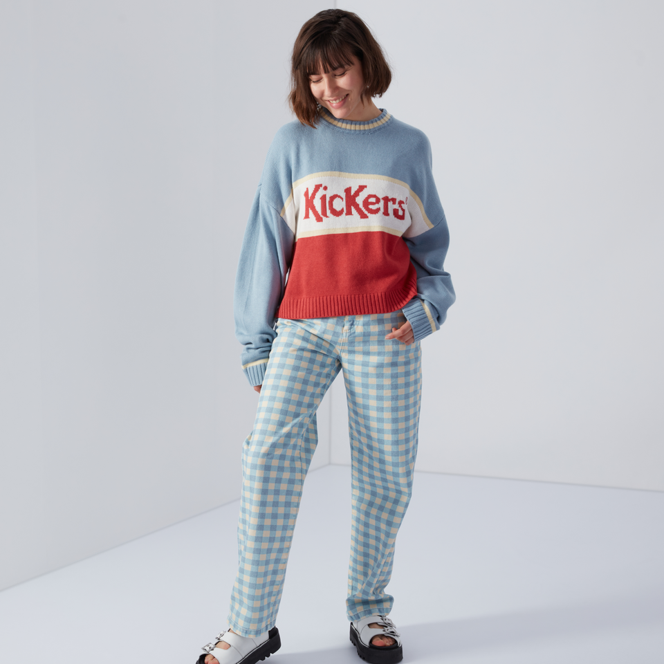 Women's Knit Jumper Blue/Pink