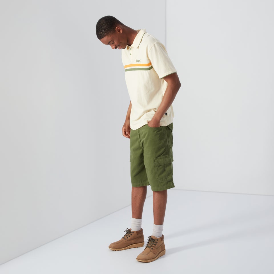 Men's Short Sleeve Pique Polo Cream