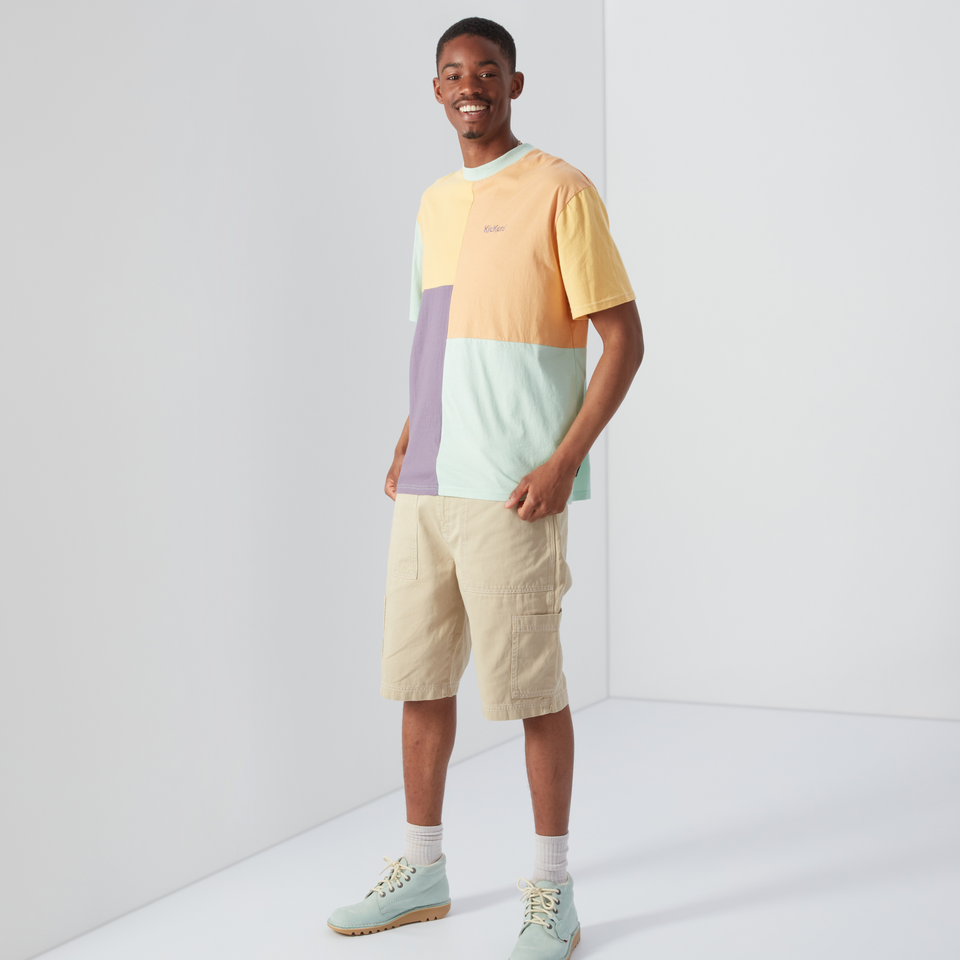 Men's Short Sleeved Patchwork T-shirt Multi