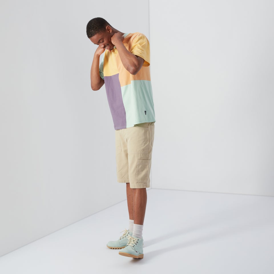 Men's Short Sleeved Patchwork T-shirt Multi