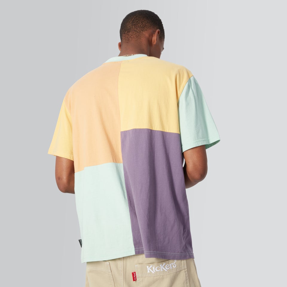 Men's Short Sleeved Patchwork T-shirt Multi