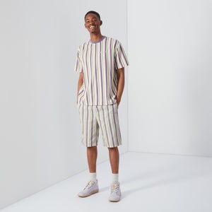 Men's Short Sleeved Striped T-shirt Multi - XS