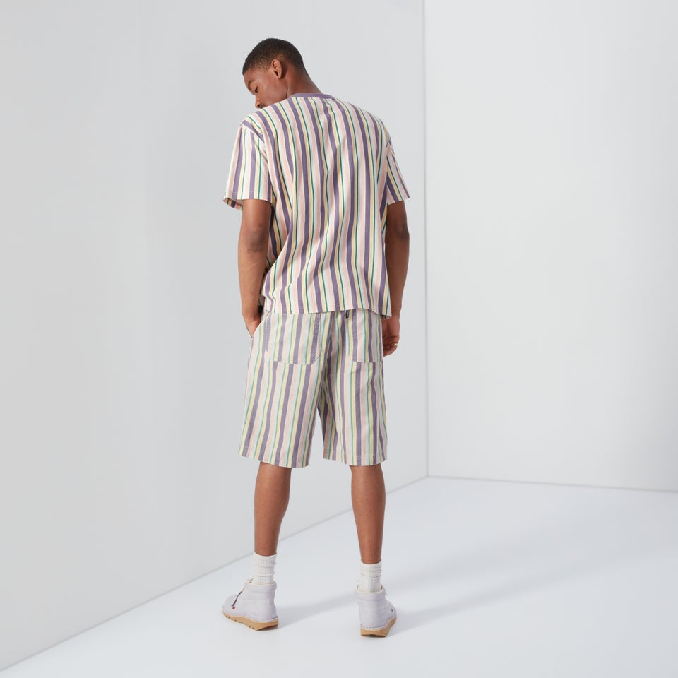 Men's Short Sleeved Striped T-shirt Multi