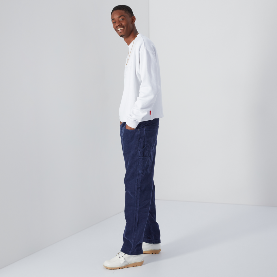 Men's Brushed Back Crew Sweatshirt White