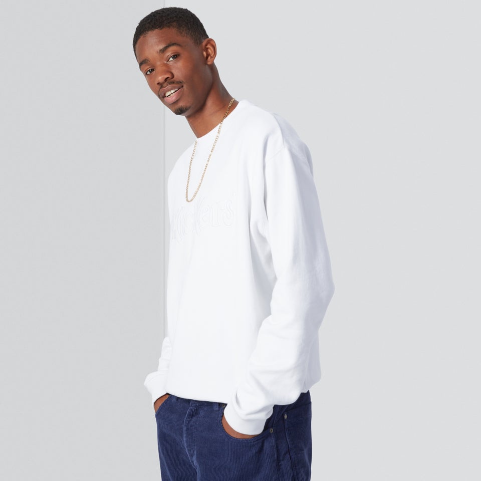 Men's Brushed Back Crew Sweatshirt White
