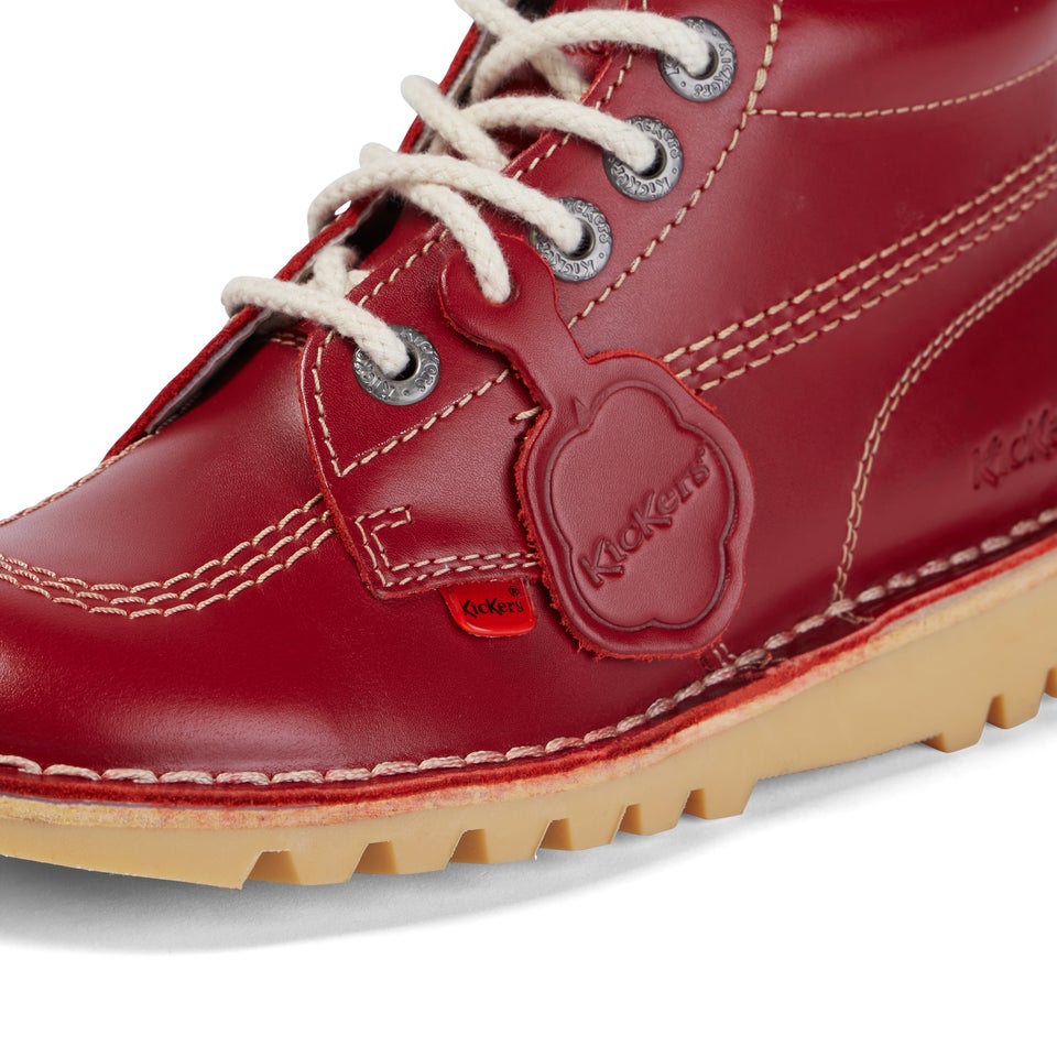 Adult Womens Kick Hi Leather Red