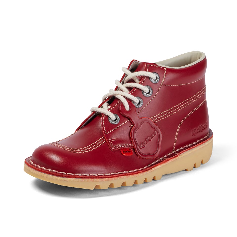 Adult Womens Kick Hi Leather Red