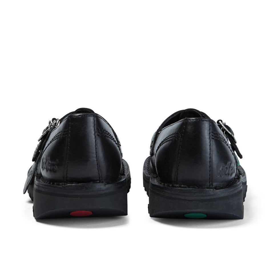 Adult Womens Kick Lo T-bar Leather Black