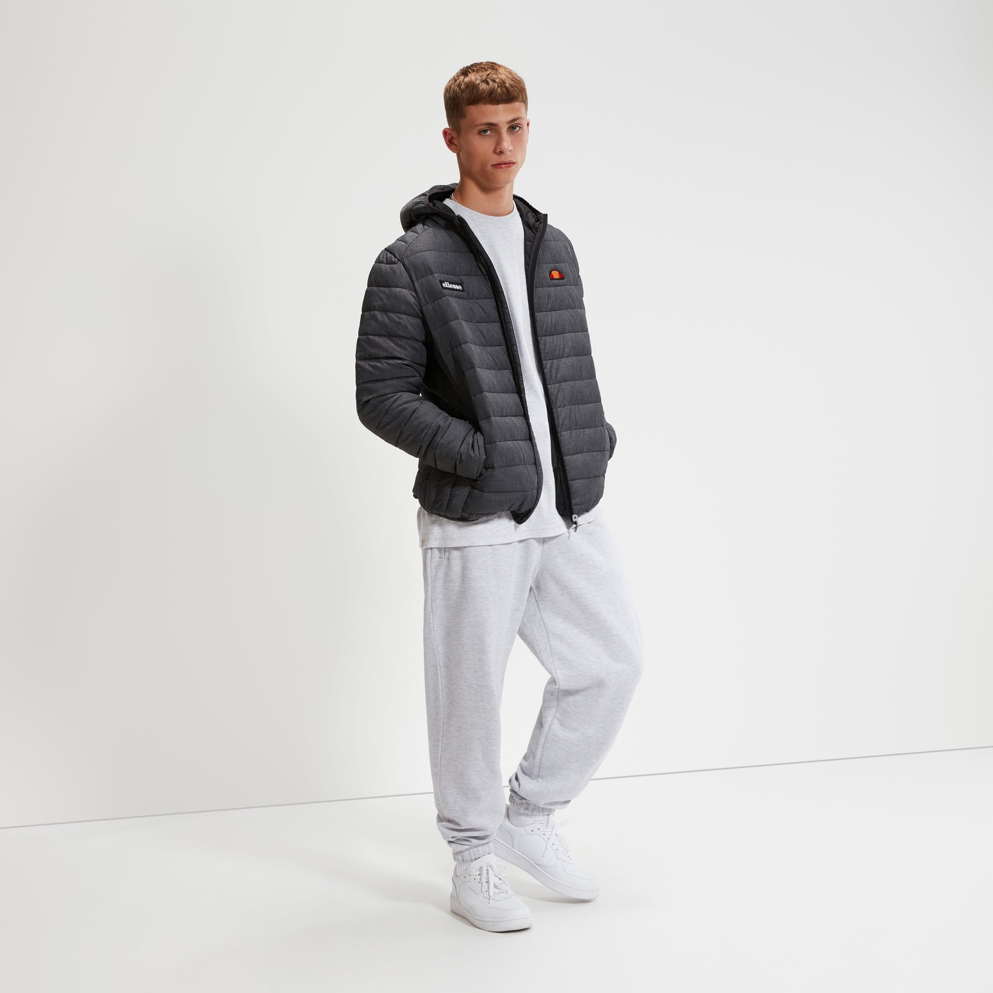 Men's Lombardy Padded Jacket Dark Grey Marl | ellesse UK