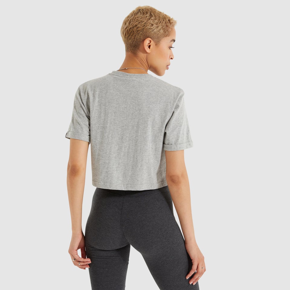 Alberta Kurztop Grau Meliert für Damen