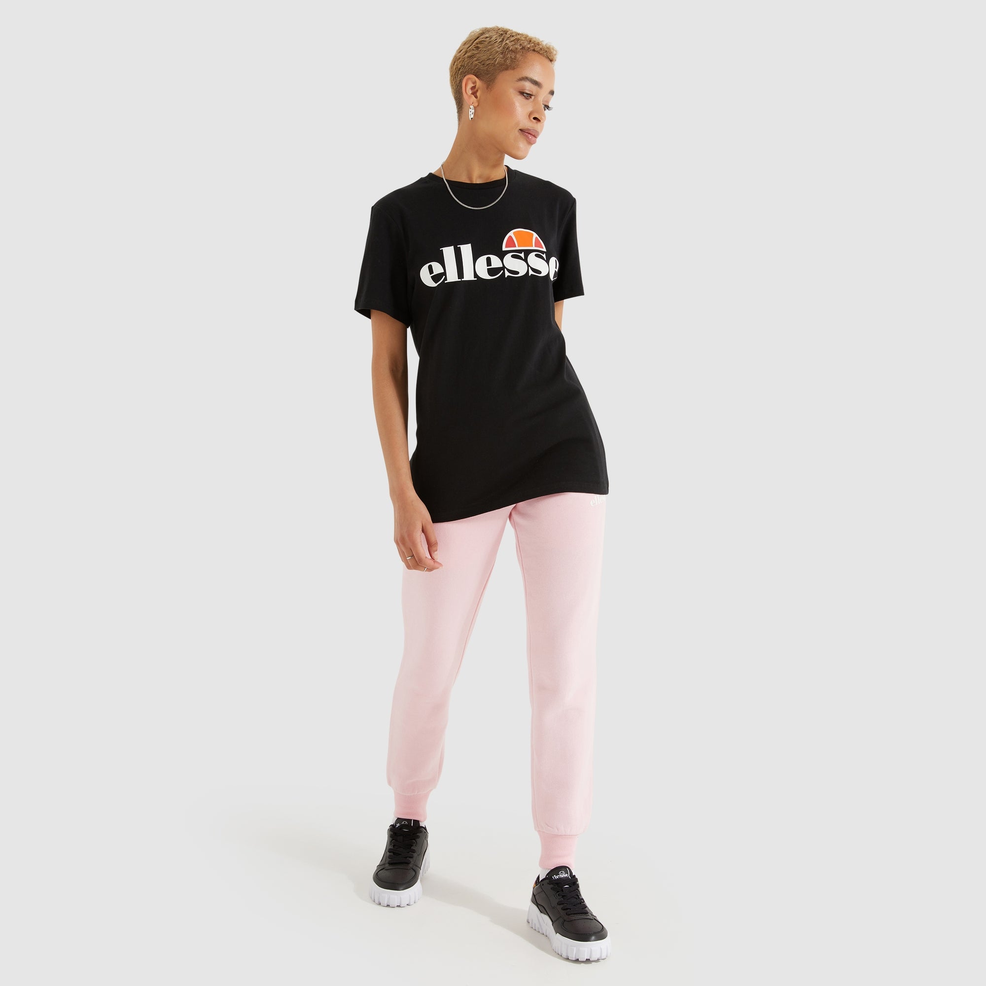Ellesse Damen Braser T-Shirt – 100% Baumwolle Sportshirt Mit Großem Logo