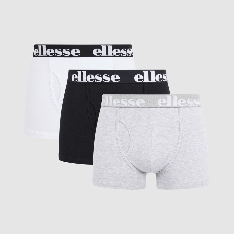Men's Hali 3 Pack Trunks Black/Grey/White