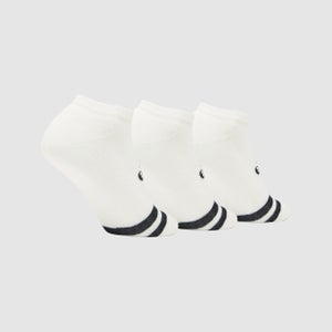 Unisex Melna 3 Pack Trainer Liner White