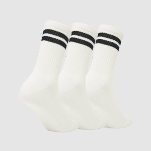 Unisex Pullo 3 Pack Socks White