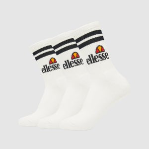 Unisex Pullo 3 Pack Socks White - 12-14