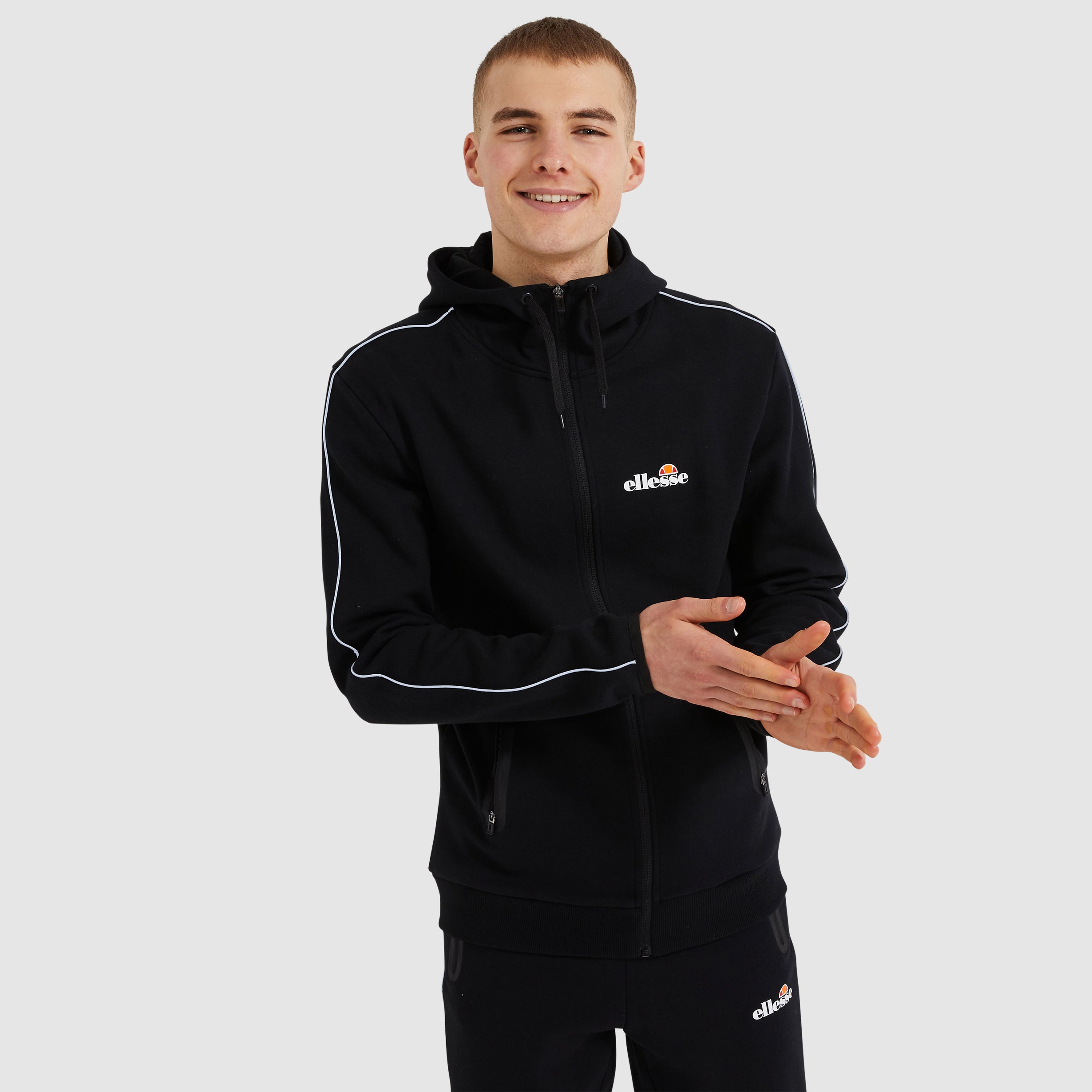Men's Ornari FZ Hoody Black | ellesse UK Men's Ornari FZ Hoody Black | ellesse UK