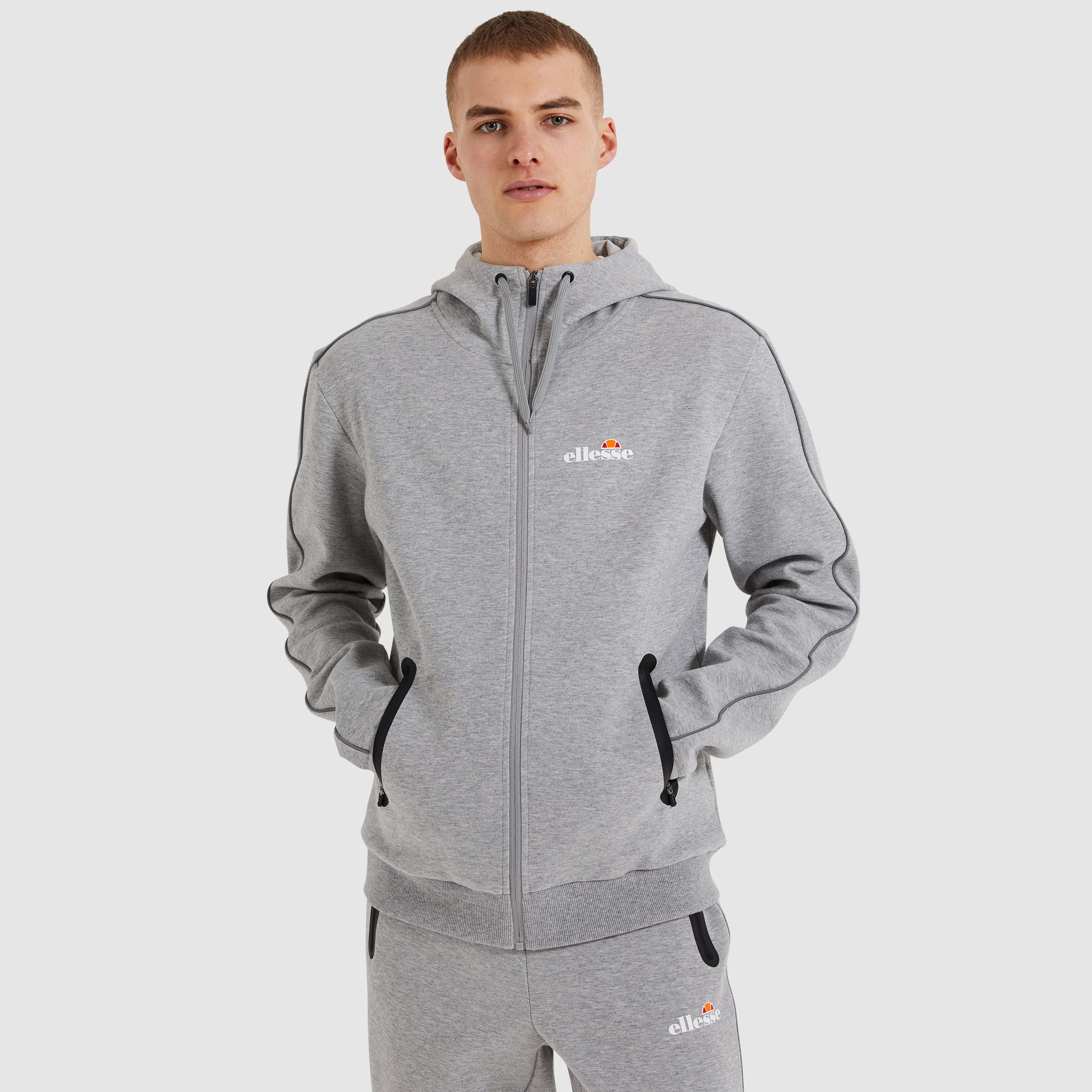 Men's Ornari FZ Hoody Grey Marl | ellesse UK
