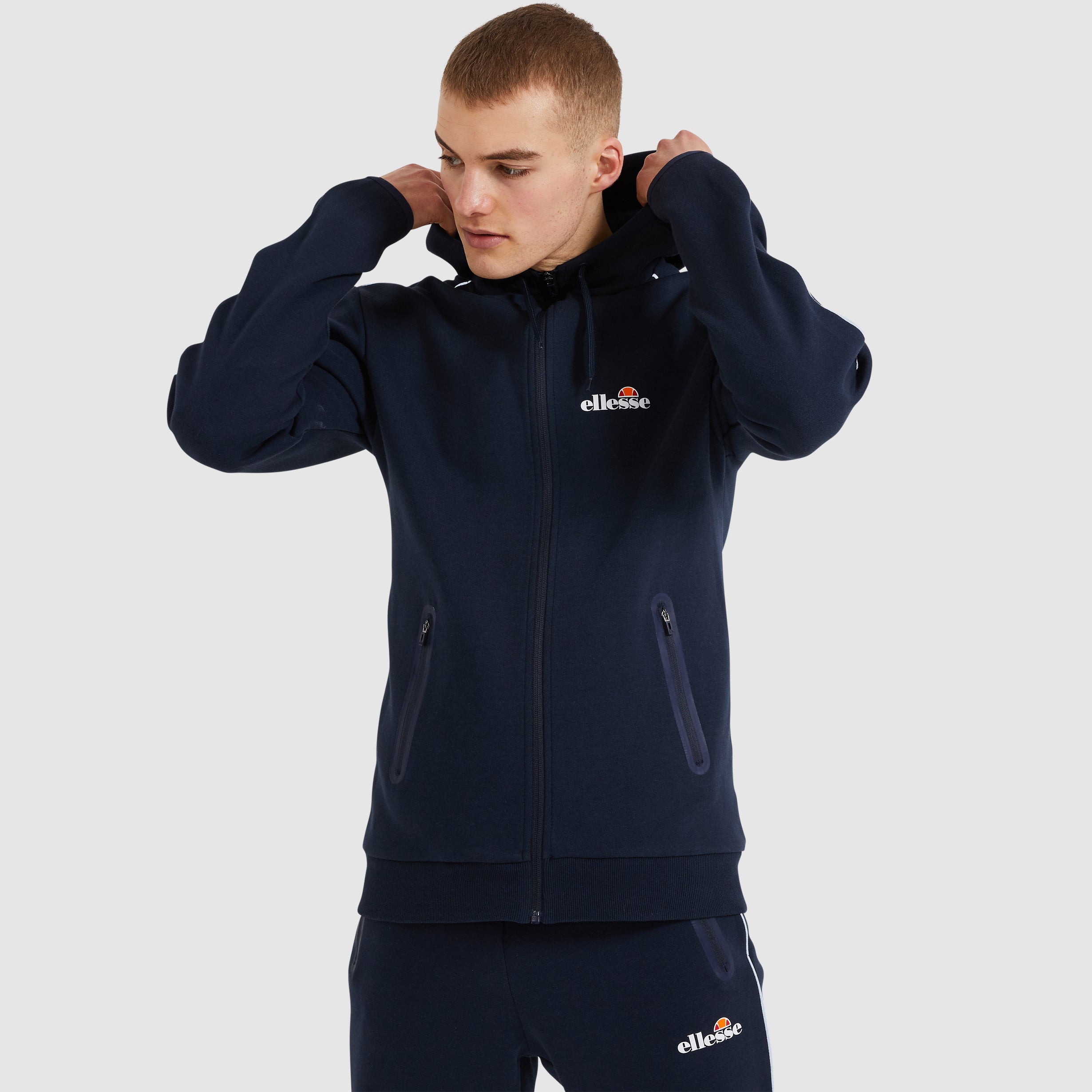 Men's Ornari FZ Hoody Navy | ellesse UK