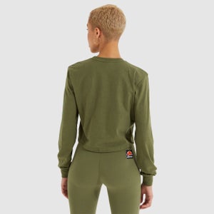 Taner Crop T-Shirt Khaki für Damen