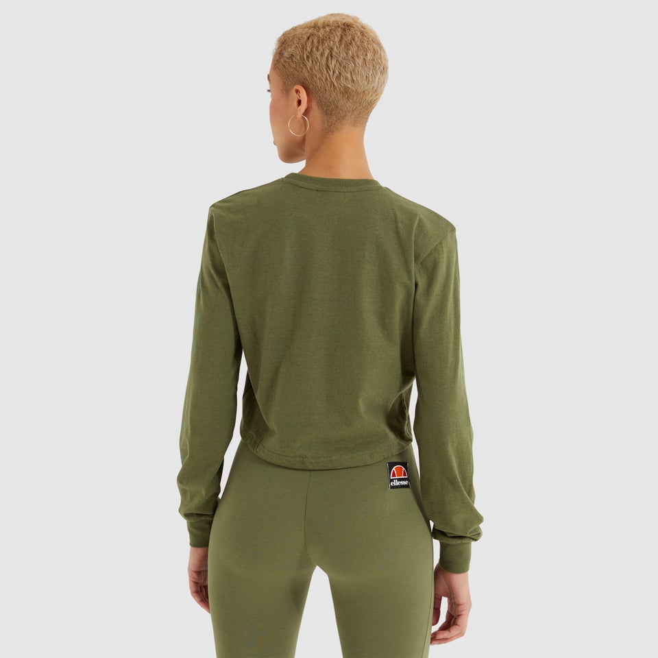 Taner Crop T-Shirt Khaki für Damen