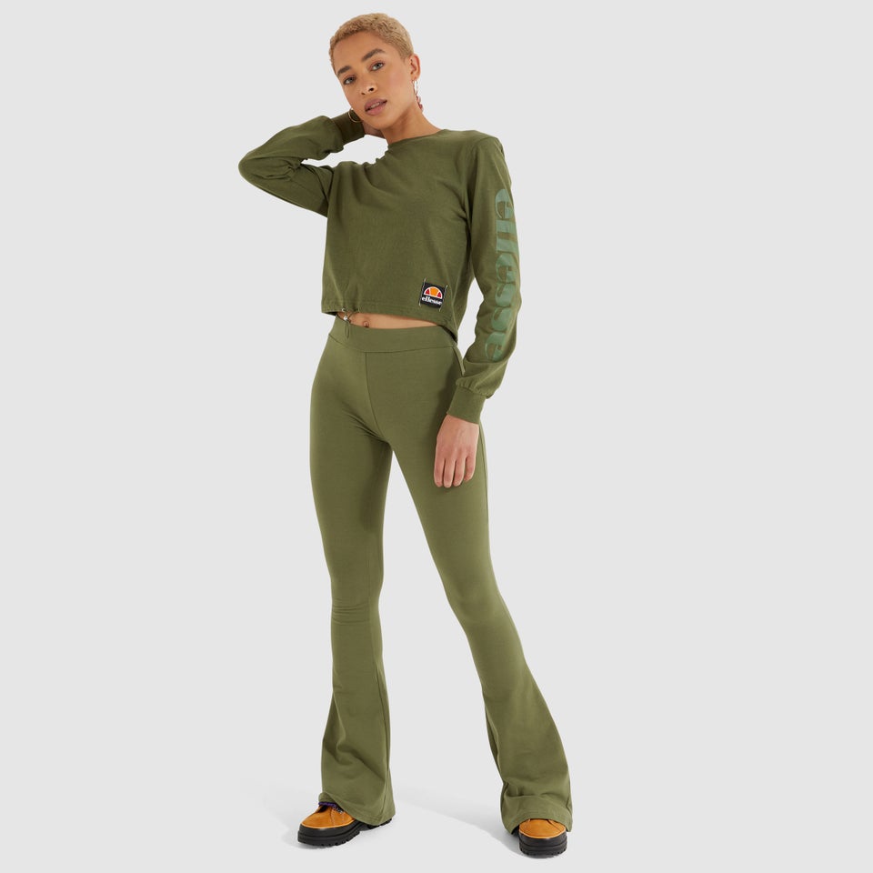 Taner Crop T-Shirt Khaki für Damen