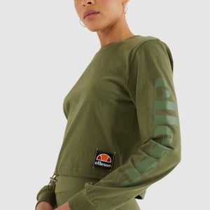 Taner Crop T-Shirt Khaki für Damen