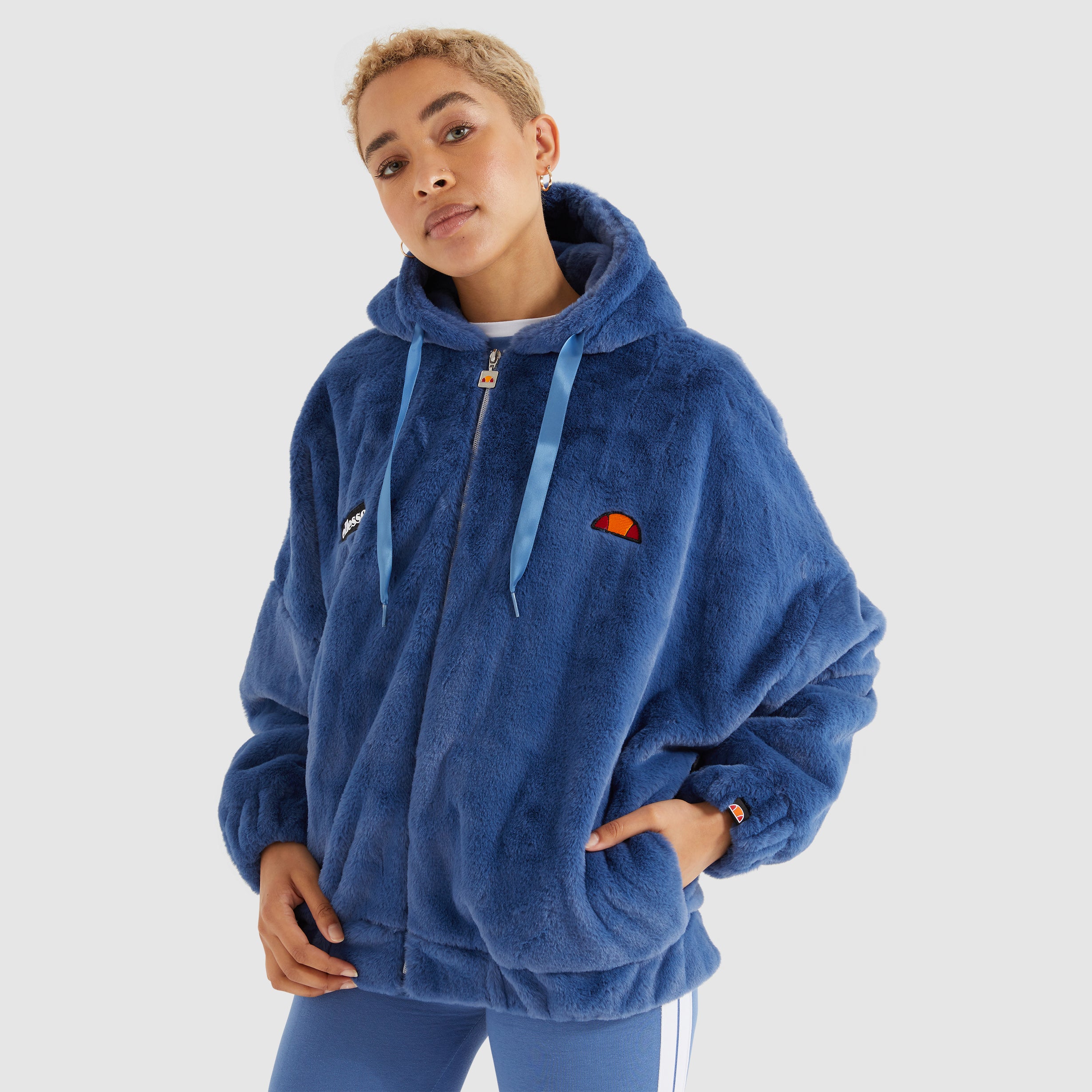 ellesse giovanna fur zip hoodie