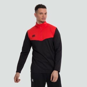 MENS 1/4 ZIP FLEECE BLACK - XS
