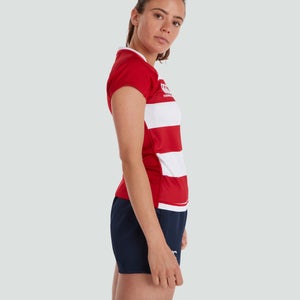 Womens Vapodri Evader Hooped Jersey Red
