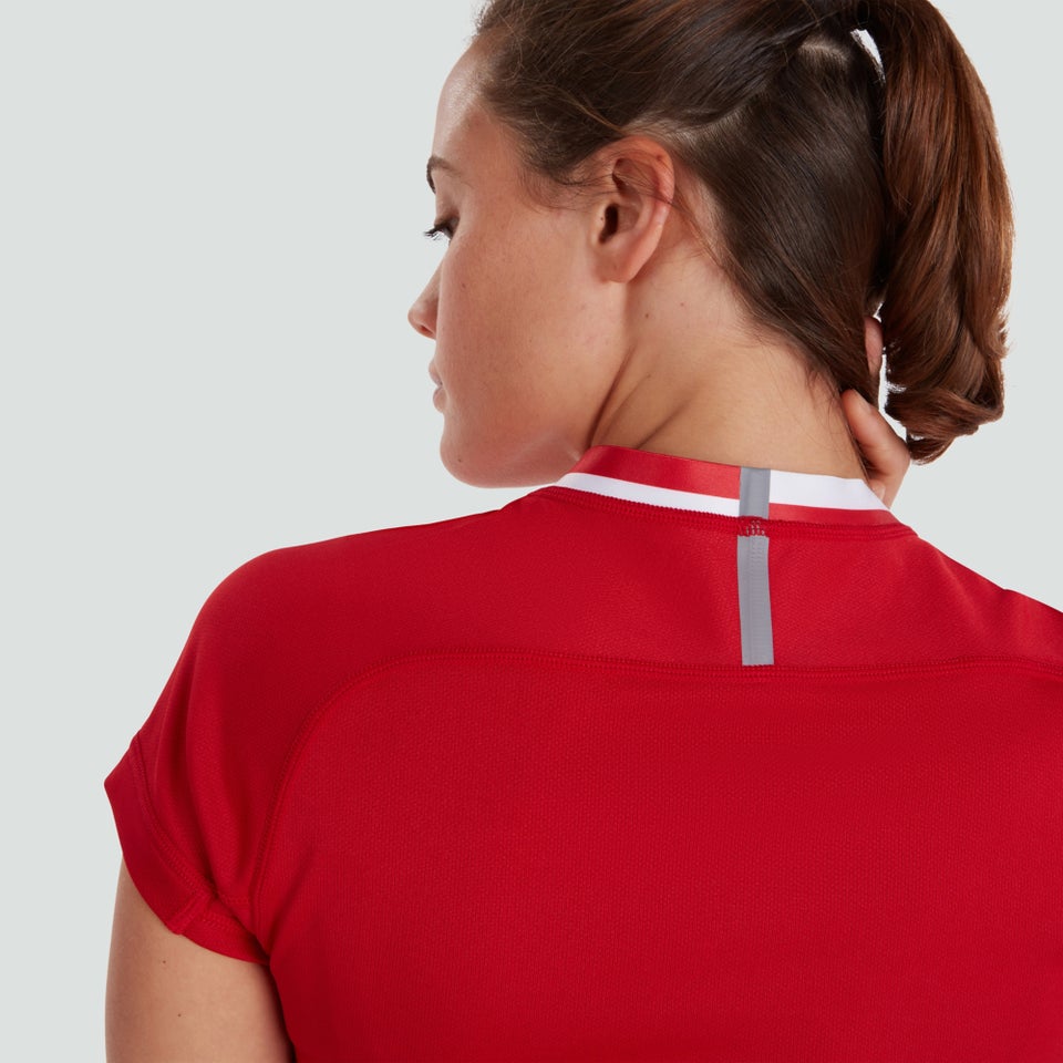 Womens Vapodri Evader Hooped Jersey Red