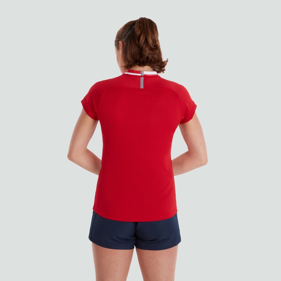 Womens Vapodri Evader Hooped Jersey Red