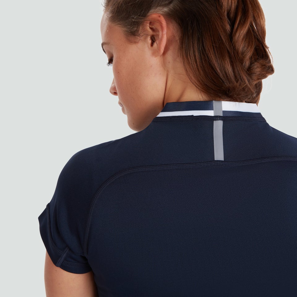 Womens Vapodri Evader Hooped Jersey Navy