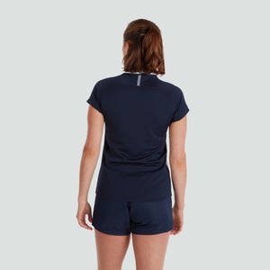 Womens Vapodri Evader Hooped Jersey Navy