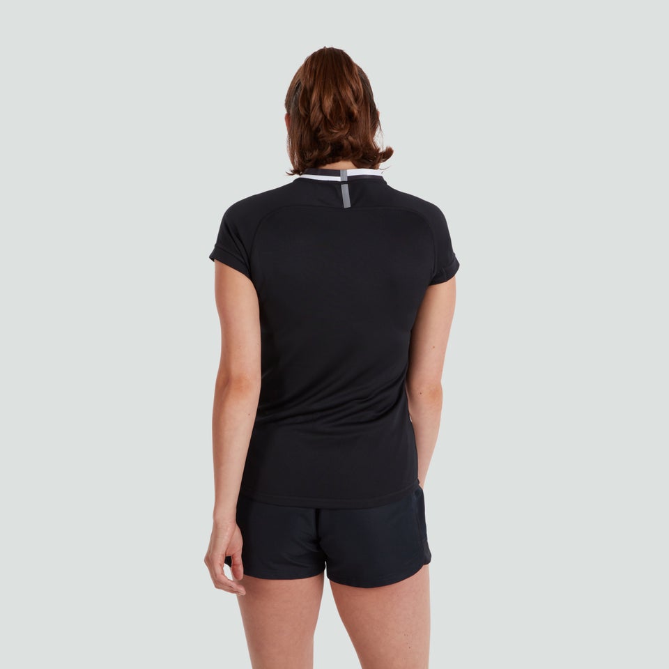 Womens Vapodri Evader Hooped Jersey Black