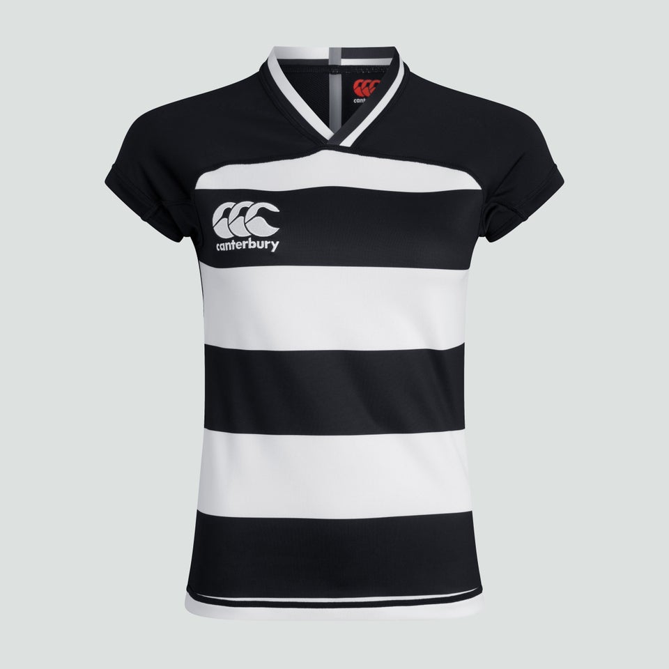 Womens Vapodri Evader Hooped Jersey Black