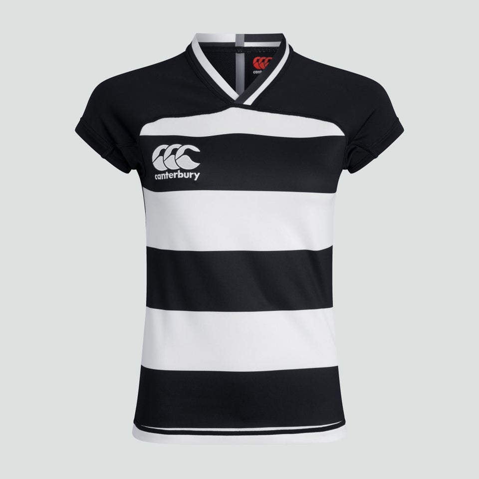 CANTERBURY VAPODRI EVADER HOOPED JSY AF BLK/WHT