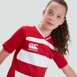 CANTERBURY VAPODRI EVADER HOOPED JERSEY JM RED/WHT